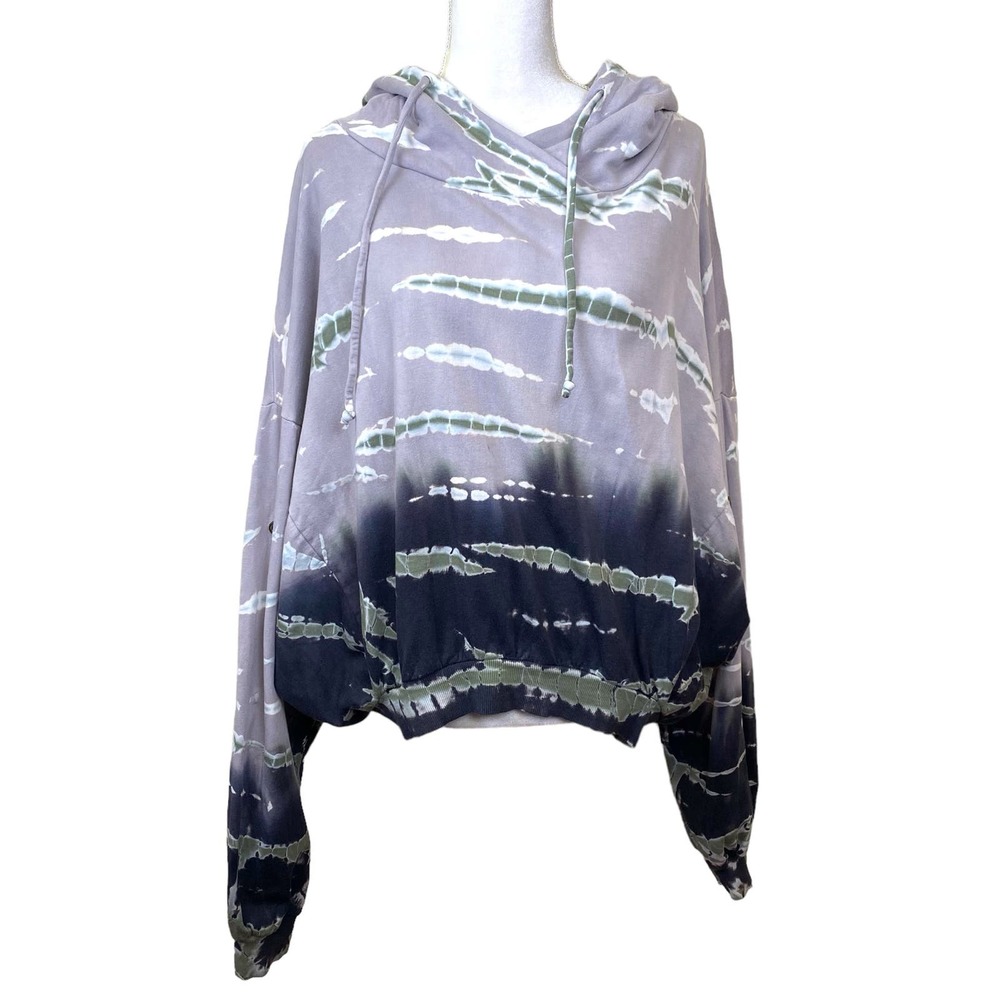 Young Fabulous & Broke Grey Tie Dye Oversized Hoodie